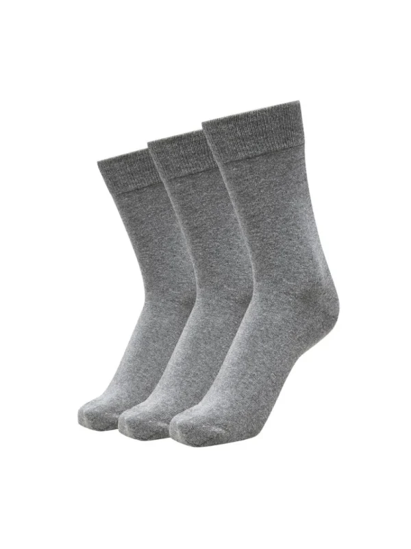 Strømper>SELECTED 3-PAK STRØMPER Grey