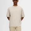 T-shirts>SELECTED 3 PAK T-SHIRT MED RUND HALS Beige