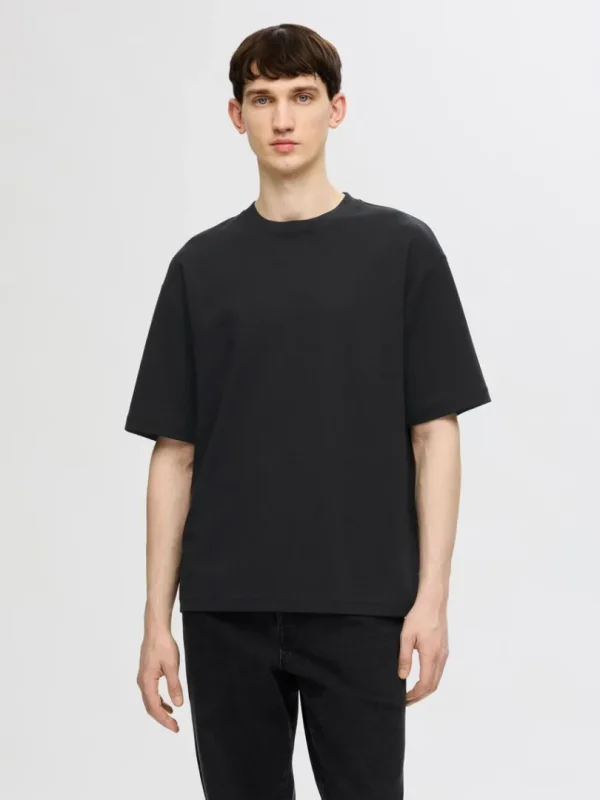 T-shirts>SELECTED 3 PAK T-SHIRT MED RUND HALS Black
