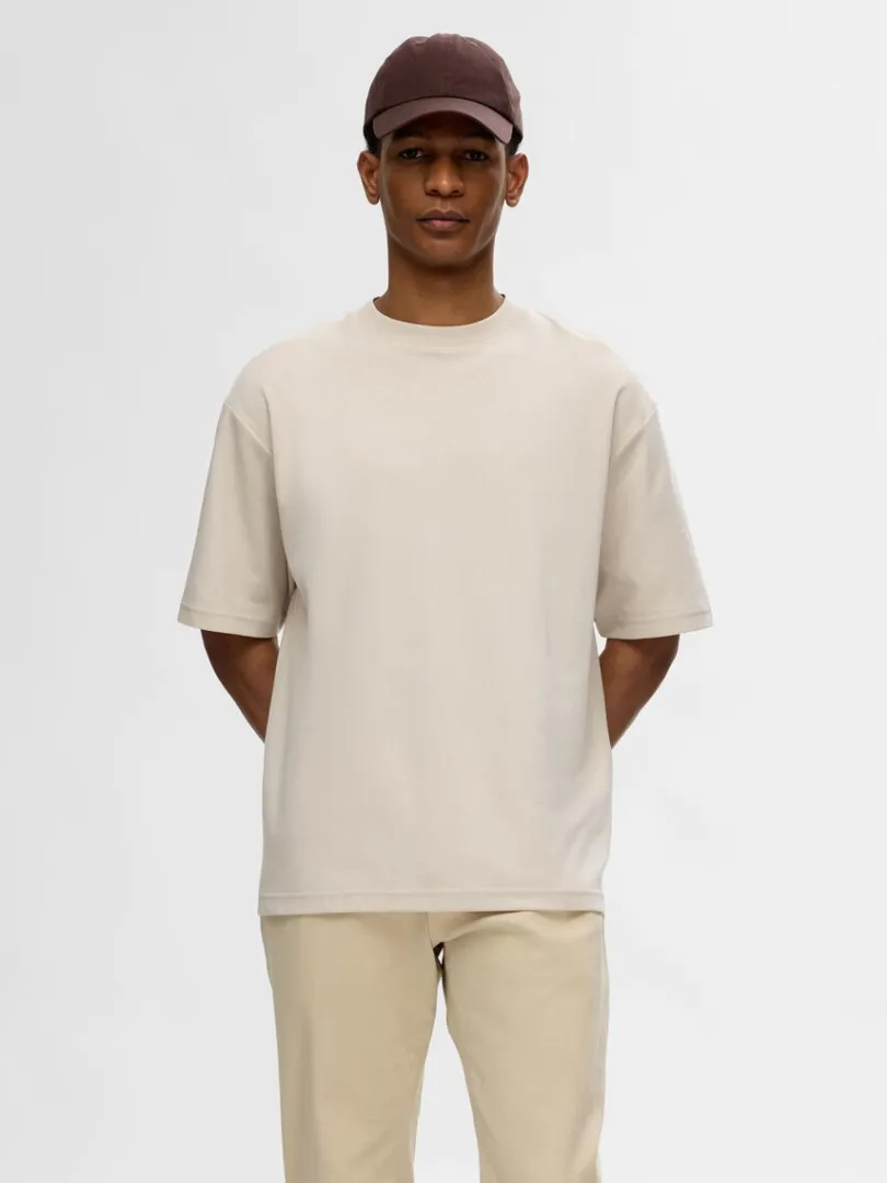 pak_tshirt_med_rund_hals_0.webp T-shirts>SELECTED 3 PAK T-SHIRT MED RUND HALS Beige