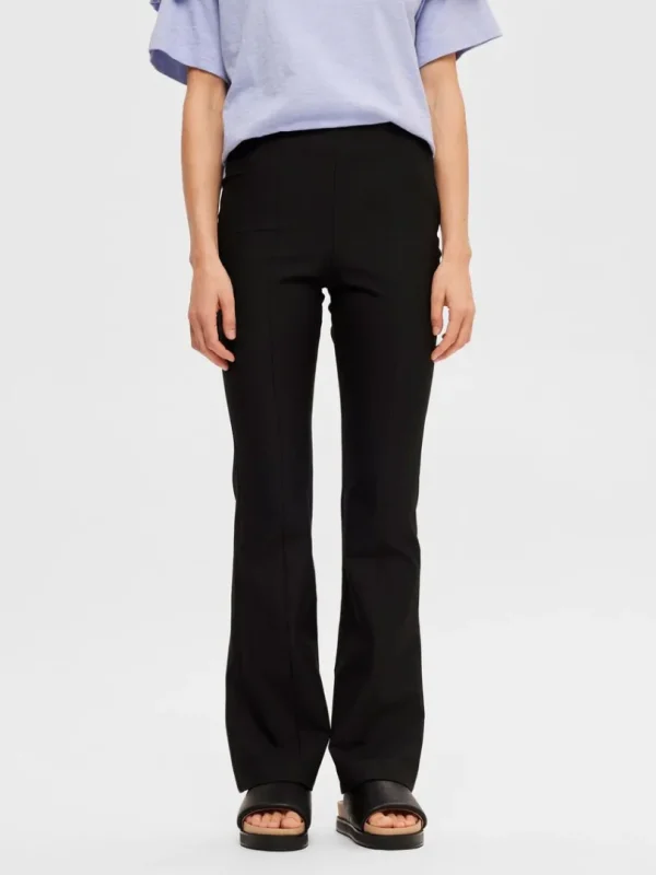 Bukser>SELECTED PINTUCK TROMPETBUKSER Black
