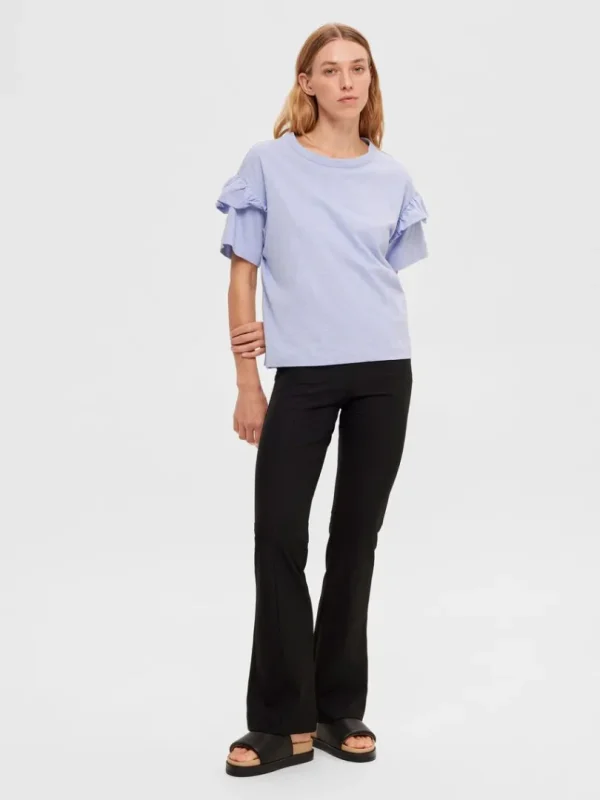 Bukser>SELECTED PINTUCK TROMPETBUKSER Black