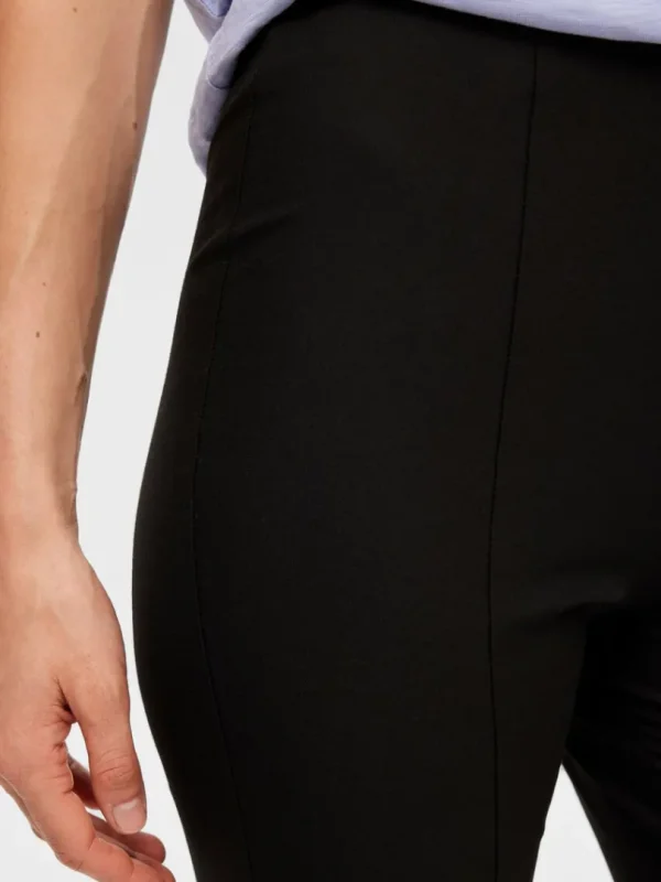 Bukser>SELECTED PINTUCK TROMPETBUKSER Black
