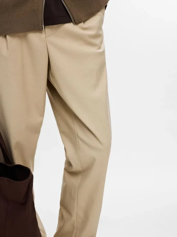 Bukser>SELECTED PLISSERET BUKSER Beige