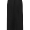 Nederdele>SELECTED PLISSERET MIDINEDERDEL Black