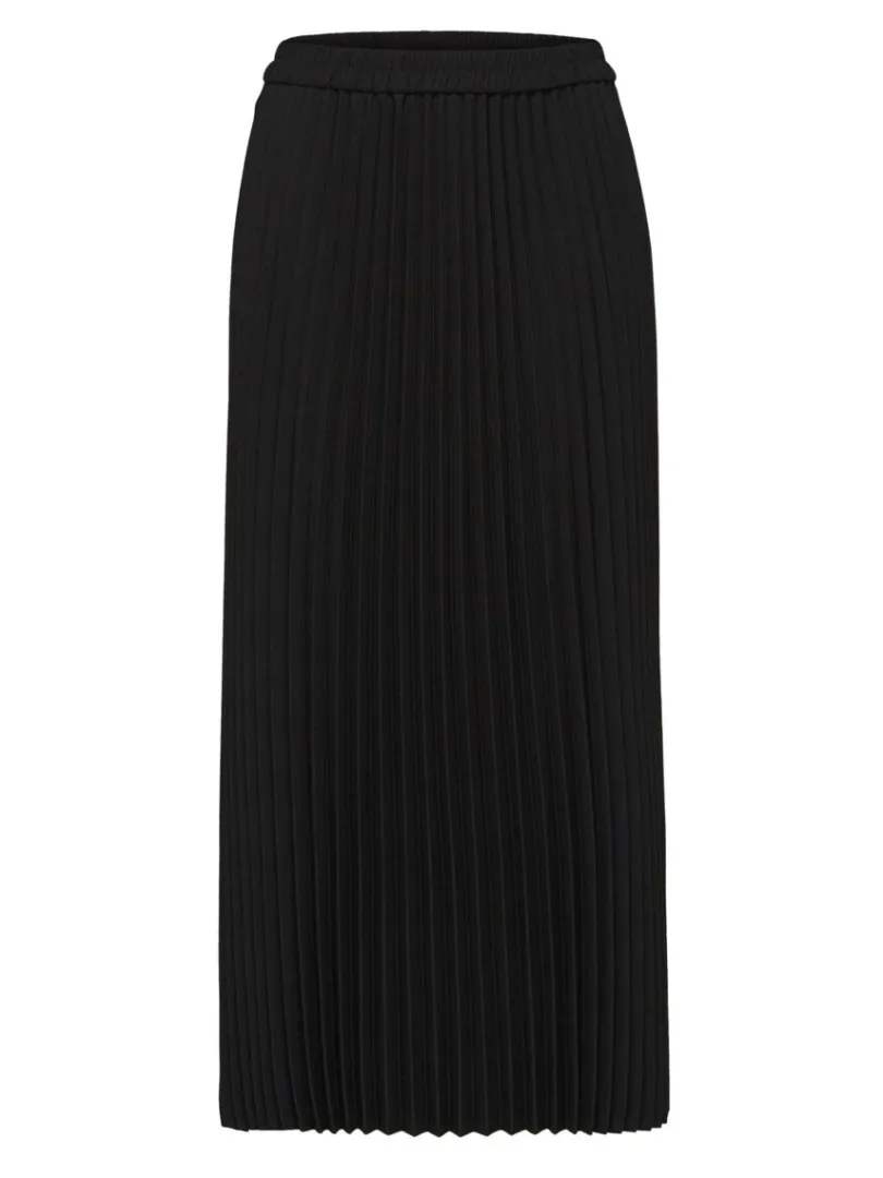 plisseret_midinederdel_1.webp Nederdele>SELECTED PLISSERET MIDINEDERDEL Black
