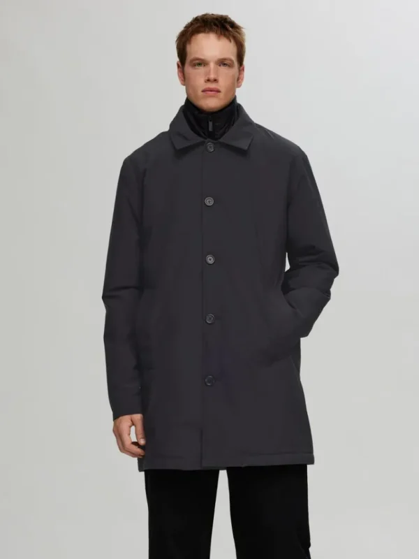 Overtøj>SELECTED POLSTRET 2-I-1 FRAKKE Black