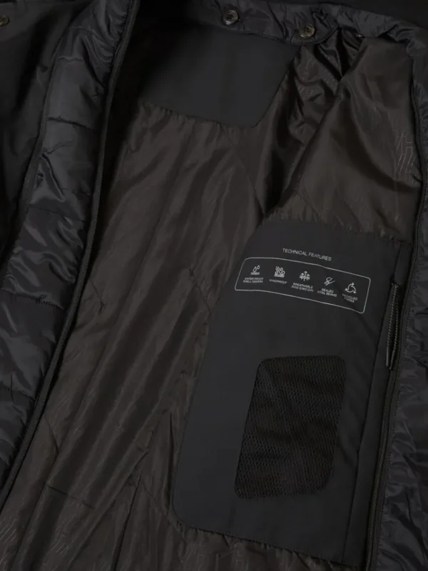 Overtøj>SELECTED POLSTRET 2-I-1 FRAKKE Black