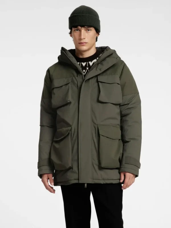 Overtøj>SELECTED POLSTRET PARKA Green