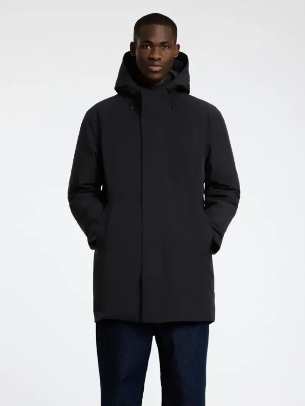 Overtøj>SELECTED POLSTRET PARKA Black