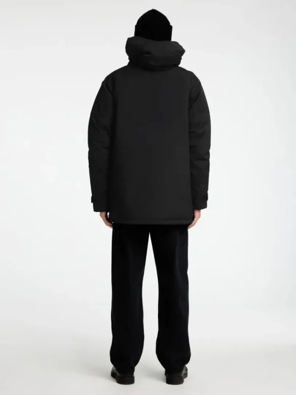 Overtøj>SELECTED POLSTRET PARKA Black