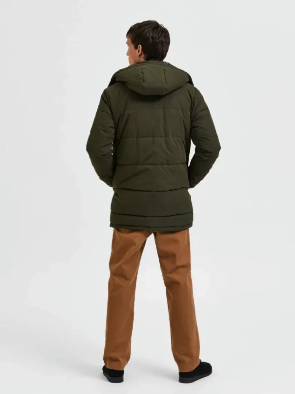 Overtøj>SELECTED POLSTRET PARKA Green