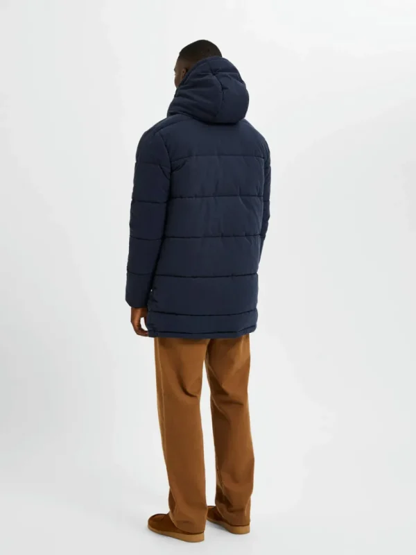 Overtøj>SELECTED POLSTRET PARKA Blue