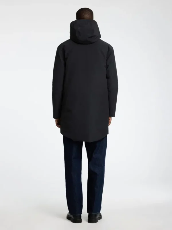 Overtøj>SELECTED POLSTRET PARKA Black
