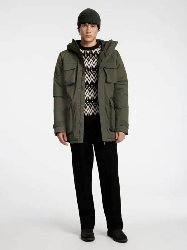 Overtøj>SELECTED POLSTRET PARKA Green