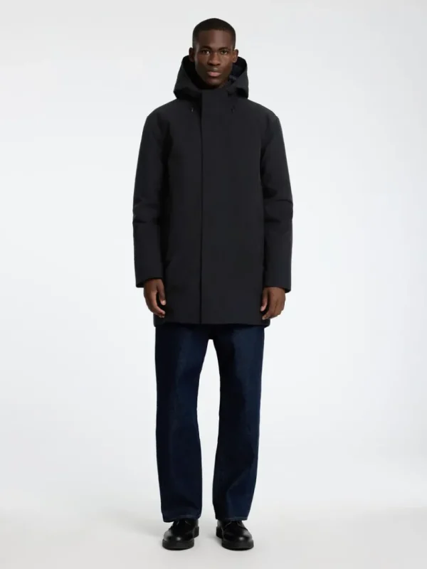 Overtøj>SELECTED POLSTRET PARKA Black