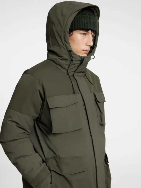 Overtøj>SELECTED POLSTRET PARKA Green