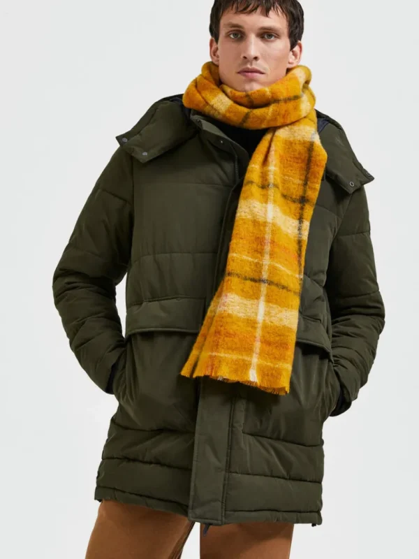 Overtøj>SELECTED POLSTRET PARKA Green
