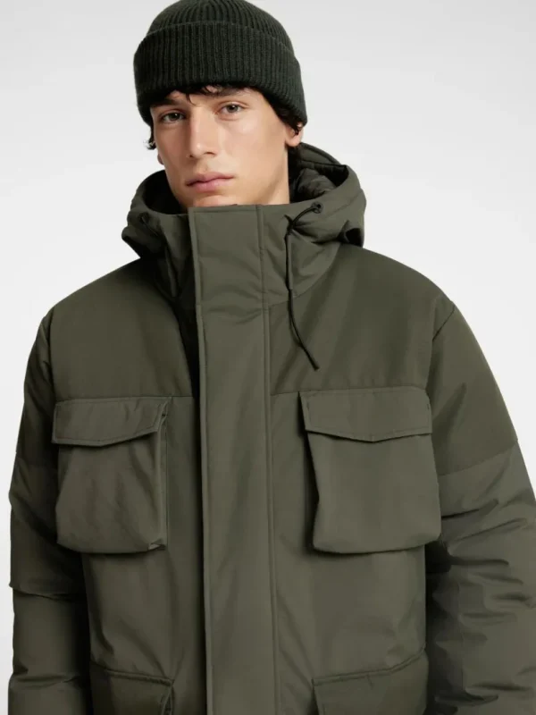 Overtøj>SELECTED POLSTRET PARKA Green