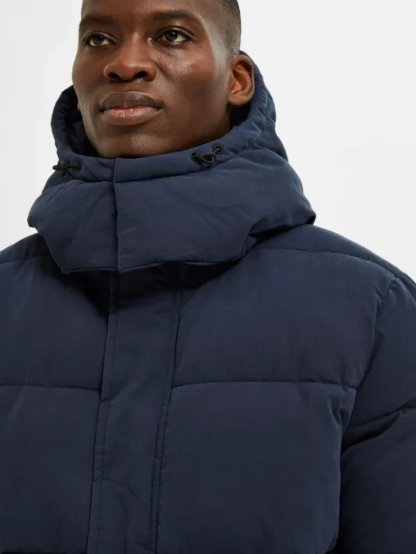 Overtøj>SELECTED POLSTRET PARKA Blue