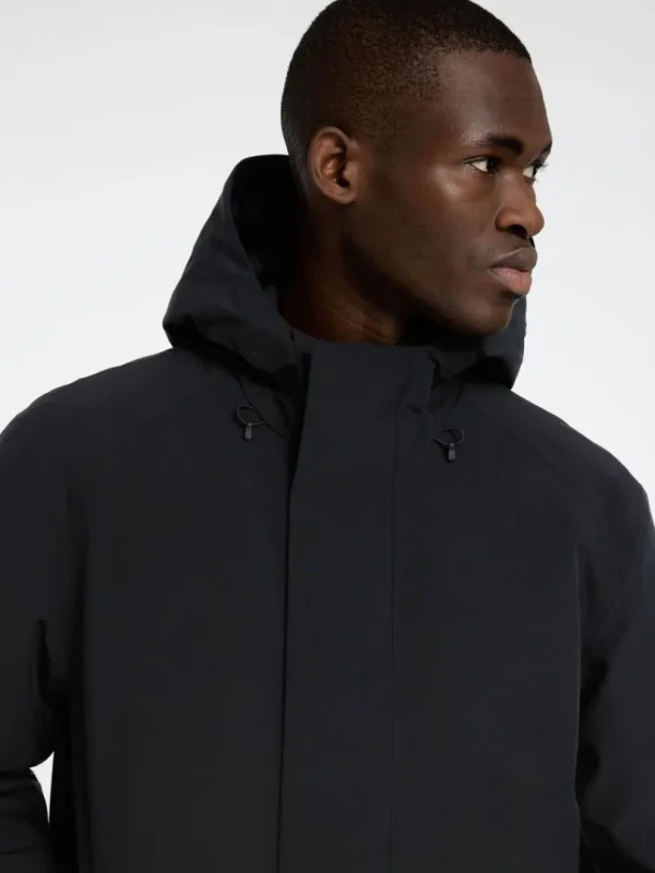 Overtøj>SELECTED POLSTRET PARKA Black