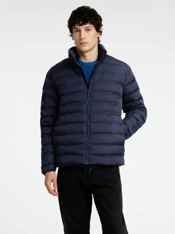 Overtøj>SELECTED POLSTRET QUILTET JAKKE Blue