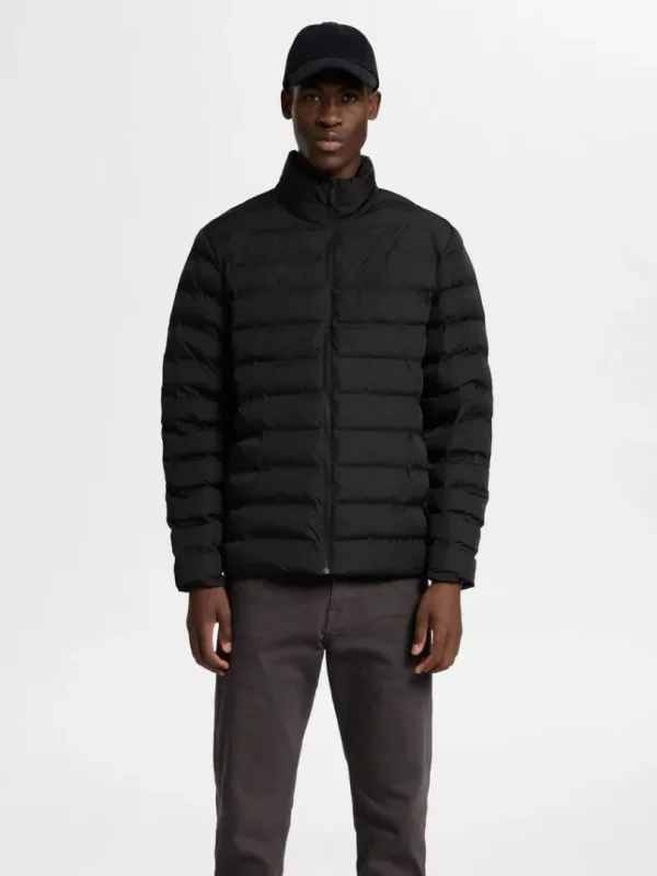 Overtøj>SELECTED POLSTRET QUILTET JAKKE Black