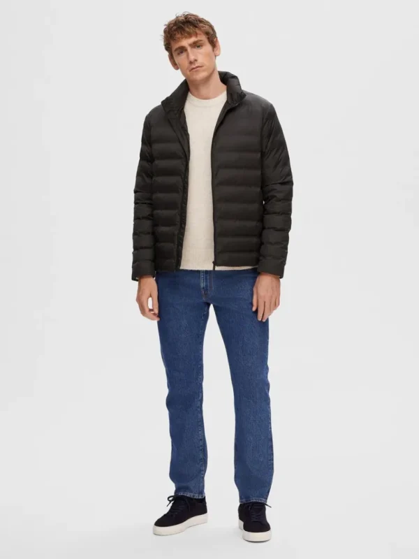 Overtøj>SELECTED POLSTRET QUILTET JAKKE Black