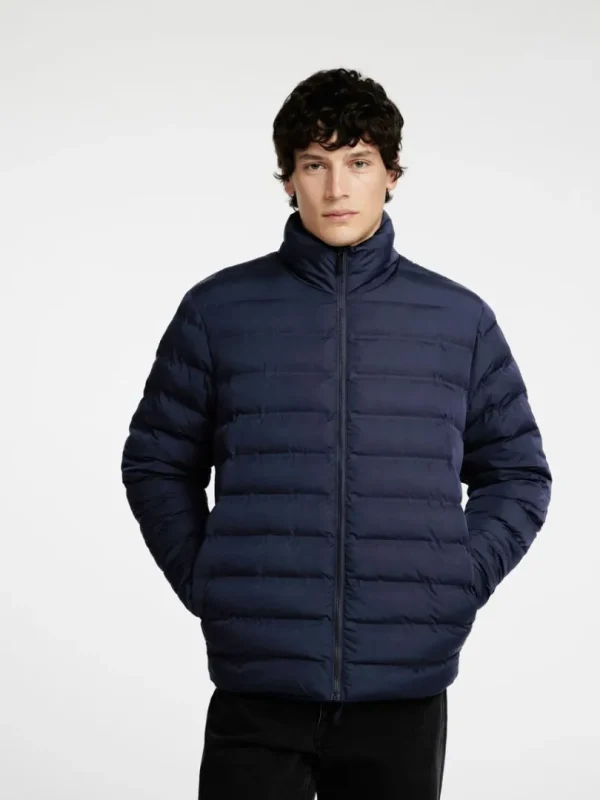 Overtøj>SELECTED POLSTRET QUILTET JAKKE Blue