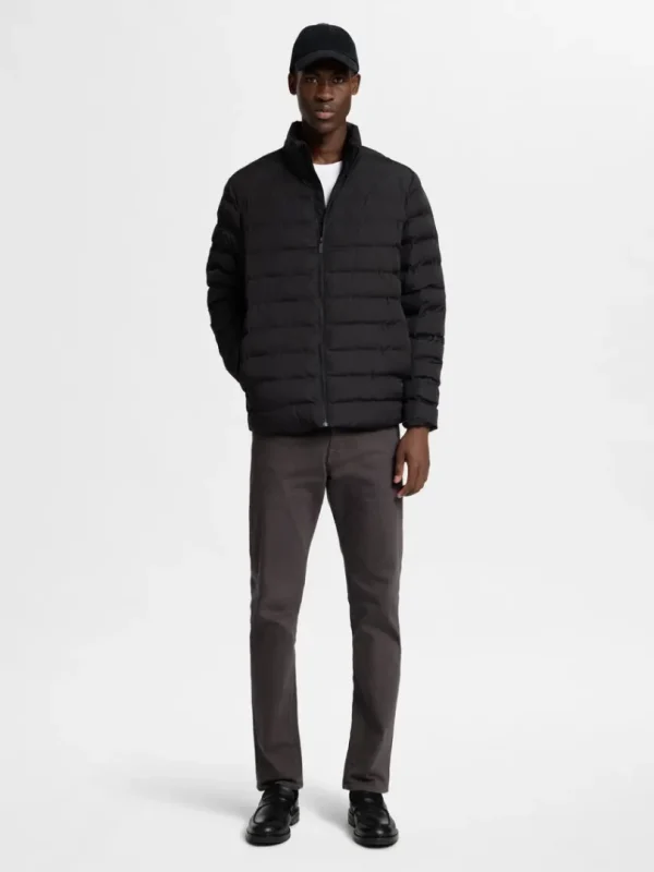 Overtøj>SELECTED POLSTRET QUILTET JAKKE Black