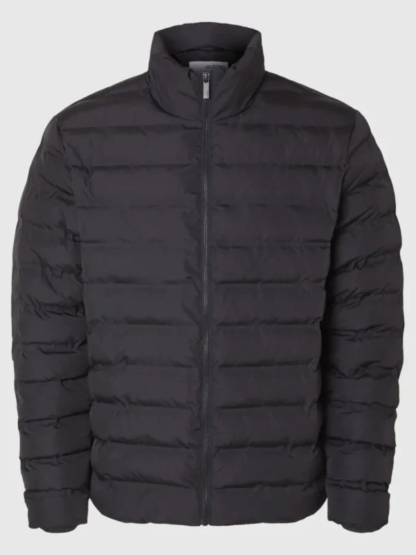 Overtøj>SELECTED POLSTRET QUILTET JAKKE Black