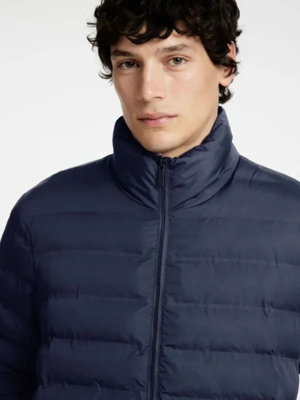 Overtøj>SELECTED POLSTRET QUILTET JAKKE Blue