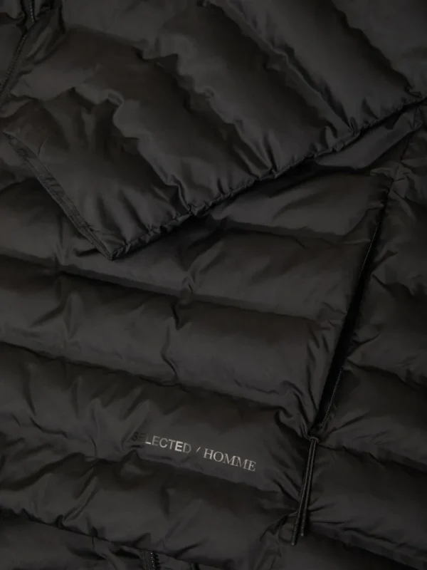Overtøj>SELECTED POLSTRET QUILTET JAKKE Black