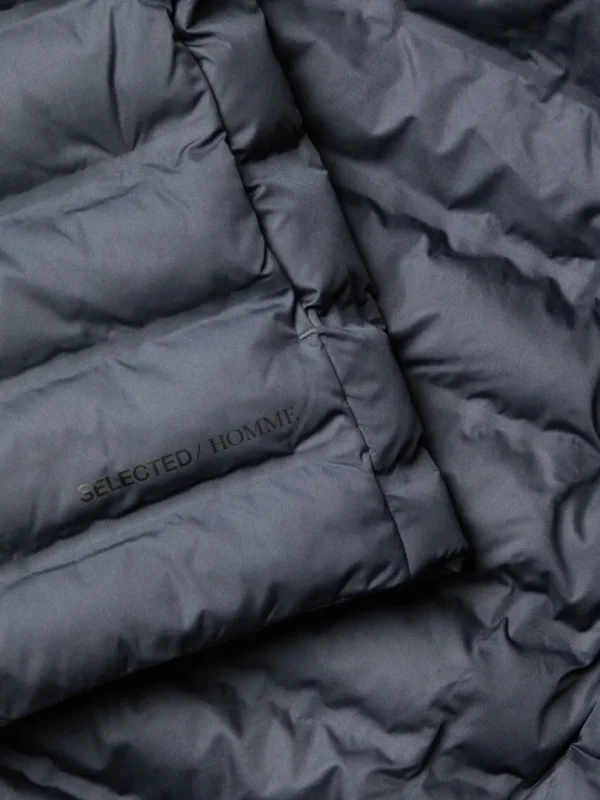 Overtøj>SELECTED POLSTRET QUILTET JAKKE Blue