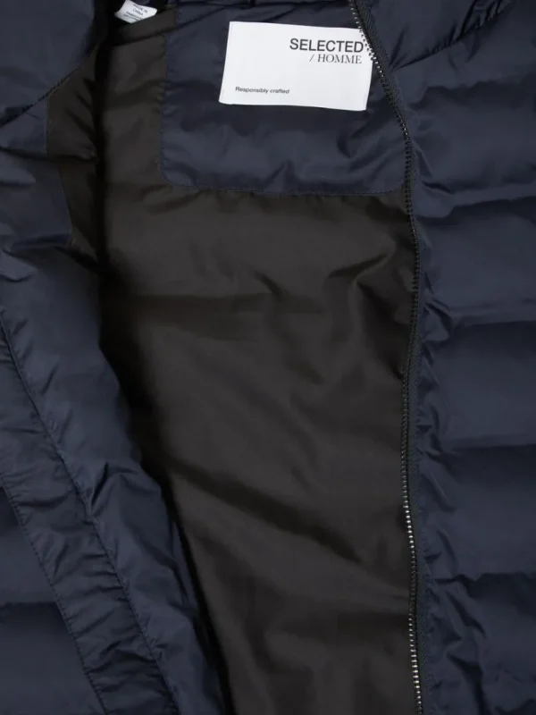 Overtøj>SELECTED POLSTRET QUILTET VEST Blue