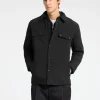 Overtøj>SELECTED POLSTRET SHACKET Black