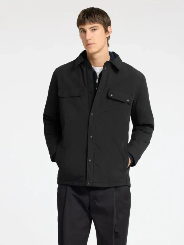 Overtøj>SELECTED POLSTRET SHACKET Black