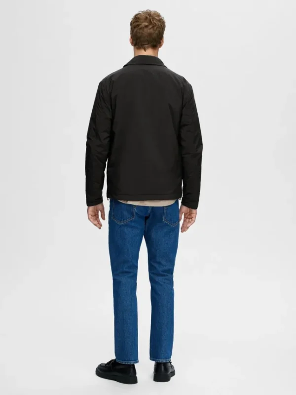 Overtøj>SELECTED POLSTRET SHACKET Black