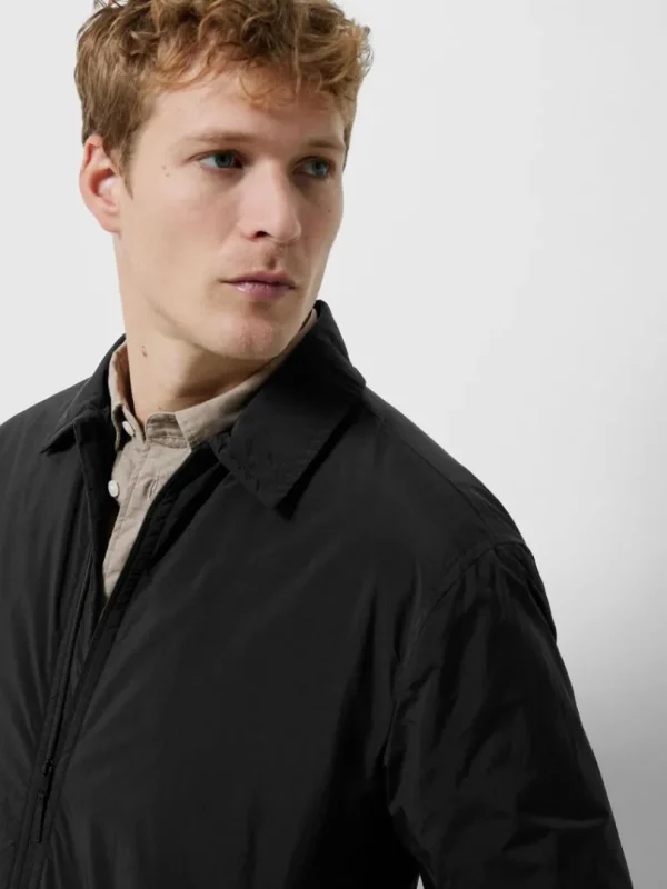 Overtøj>SELECTED POLSTRET SHACKET Black
