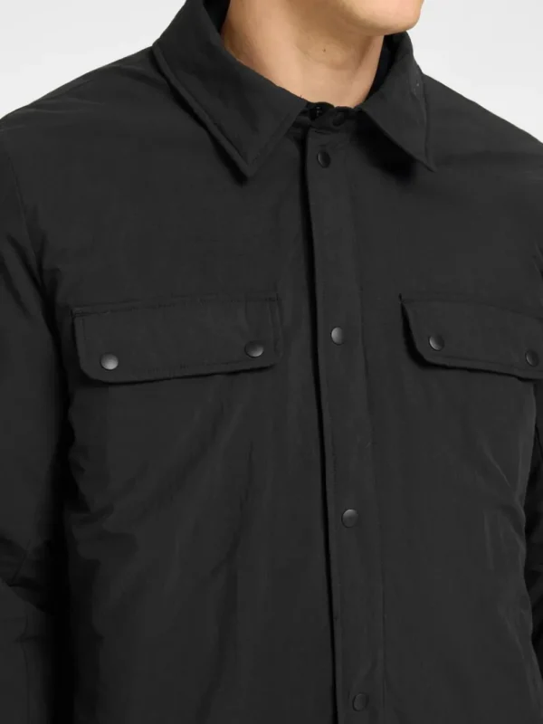 Overtøj>SELECTED POLSTRET SHACKET Black