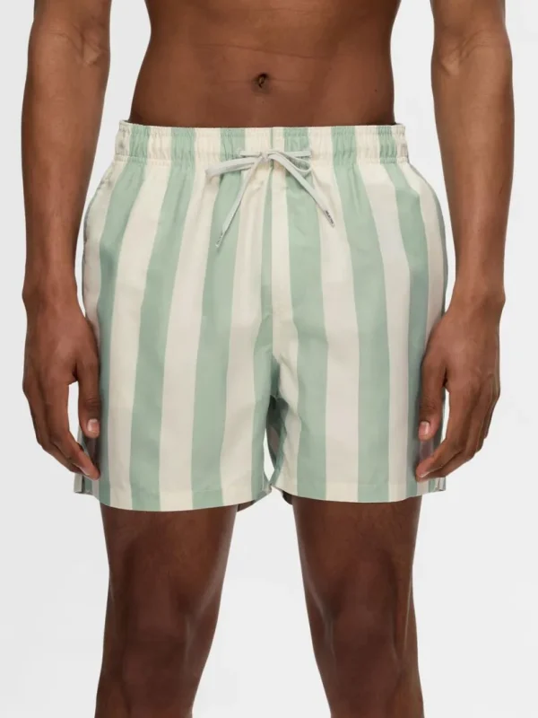 Shorts>SELECTED PRINTEDE BADESHORTS Green