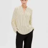 Toppe Og Bluser>SELECTED PRINTET BLUSE Beige