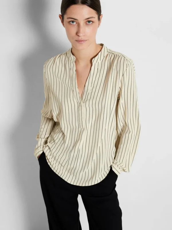 Toppe Og Bluser>SELECTED PRINTET BLUSE Beige