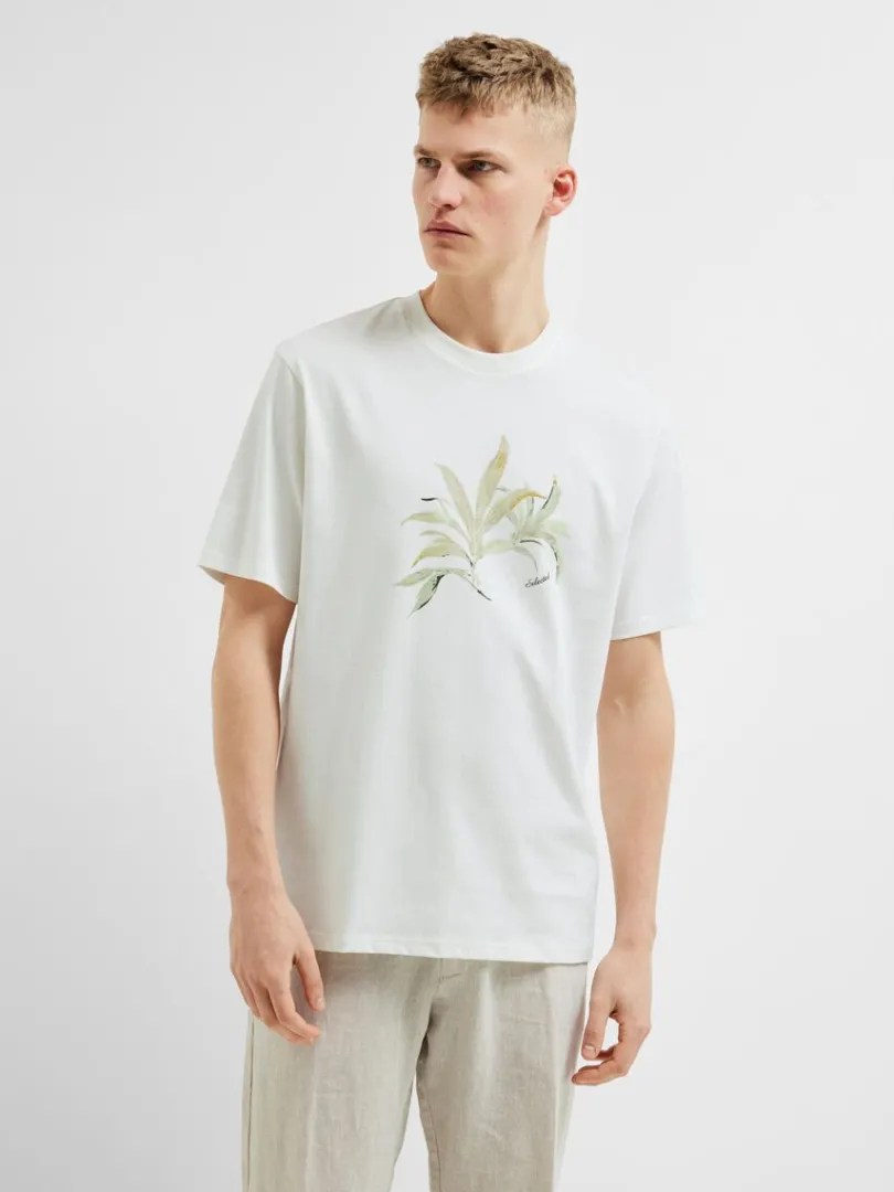 printet_bomuld_tshirt_2-4.webp T-shirts>SELECTED PRINTET BOMULD T-SHIRT White