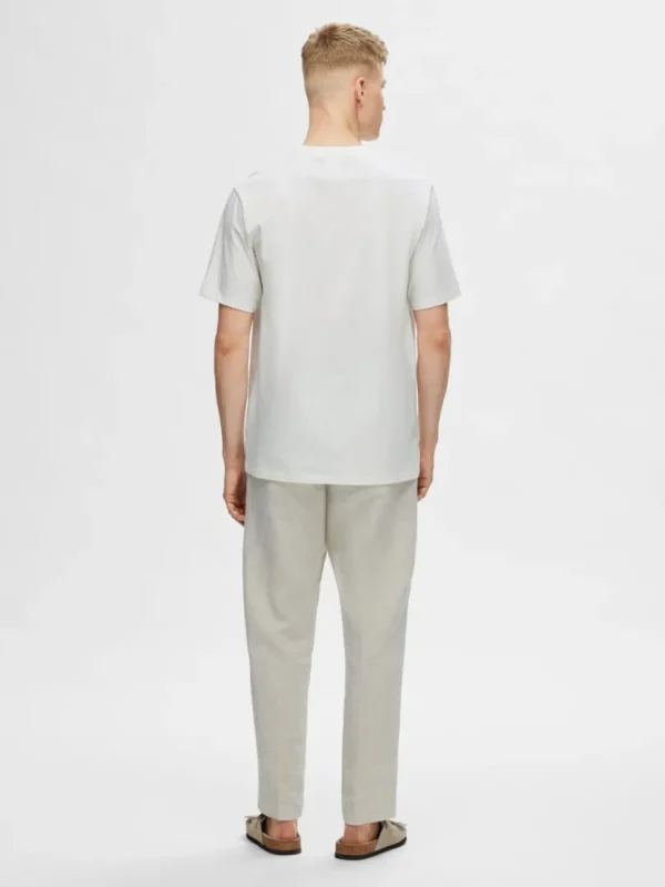 T-shirts>SELECTED PRINTET BOMULD T-SHIRT White