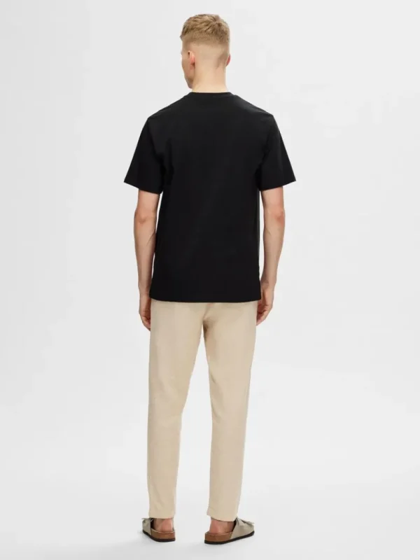 T-shirts>SELECTED PRINTET BOMULD T-SHIRT Black