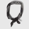 Accessories>SELECTED PRINTET HALSTØRKLÆDE Black