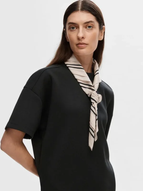 Accessories>SELECTED PRINTET HALSTØRKLÆDE Beige