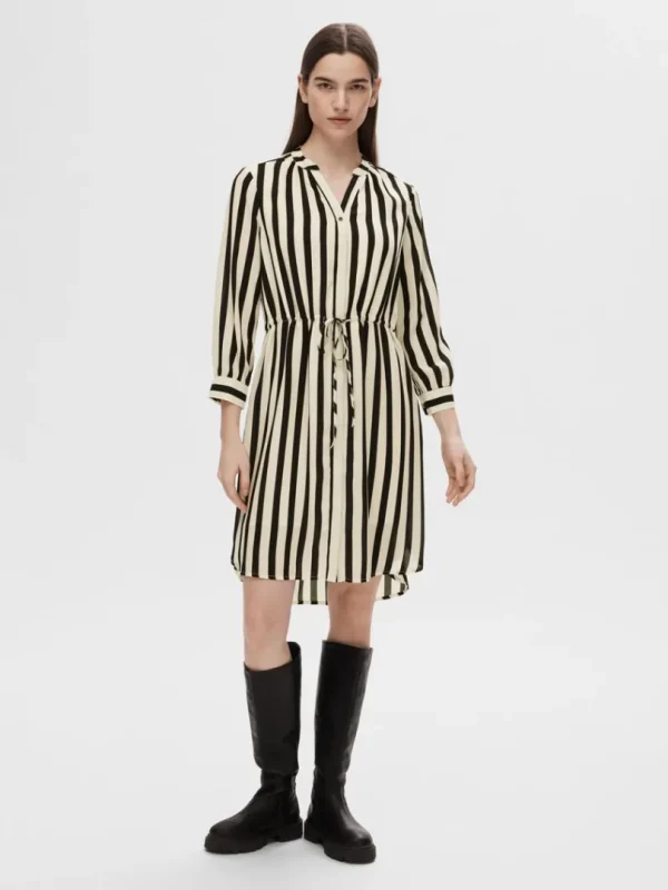 Kjoler>SELECTED PRINTET KORT KJOLE Black