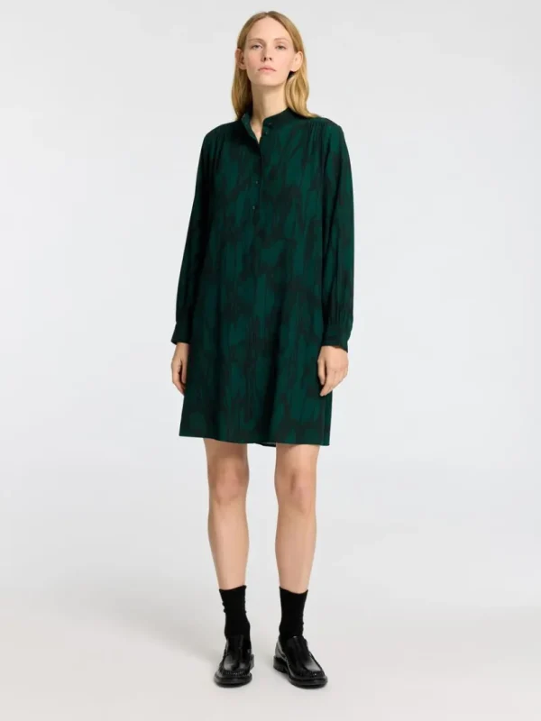 Kjoler>SELECTED PRINTET KORT KJOLE Green